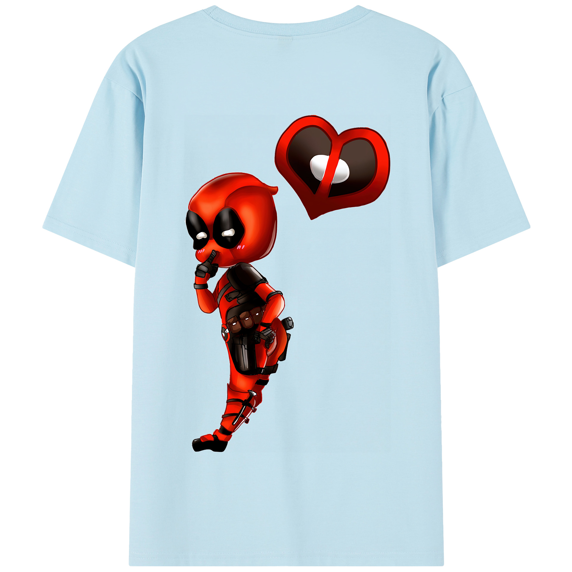 （画像用） Deadpool デッドプール 綿100％半袖Tシャツ（背面プリント）